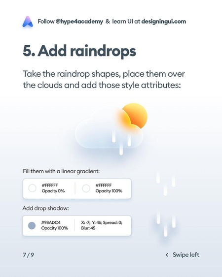 Create glass weather icon in five steps