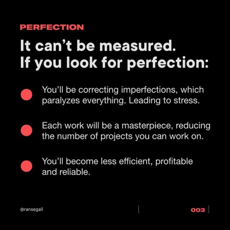 Perfect vs Good enough