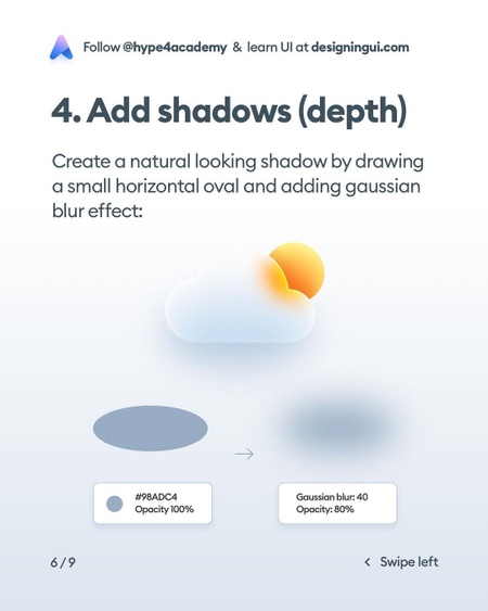 Create glass weather icon in five steps