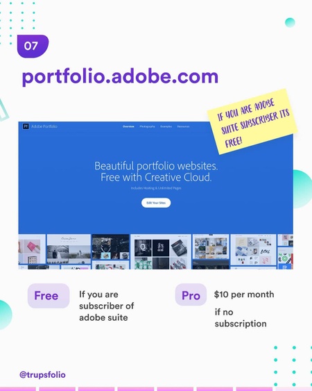 8 Website to create your first portfolio with no coding