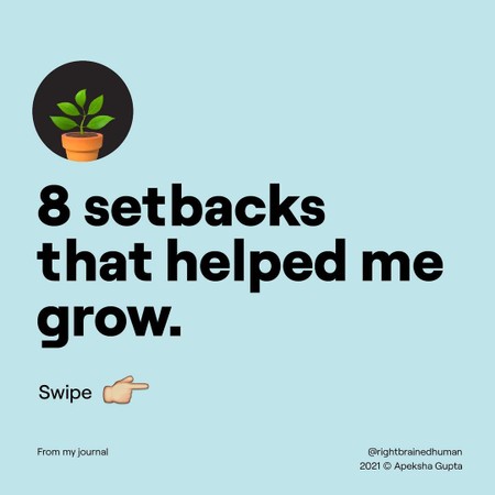 8 setbacks that helped me grow