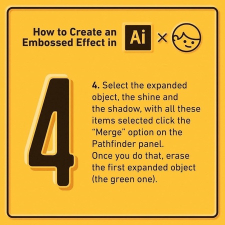 How to create an embossed effect in Adobe Illustrator