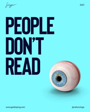 People don't read...