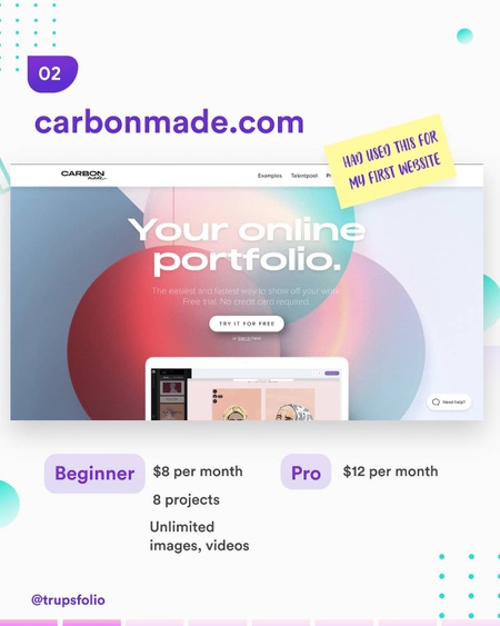 8 Website to create your first portfolio with no coding