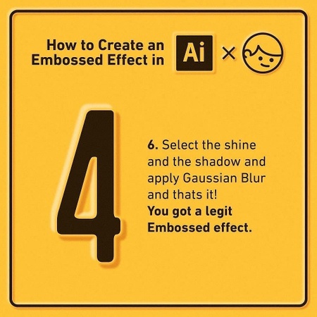 How to create an embossed effect in Adobe Illustrator