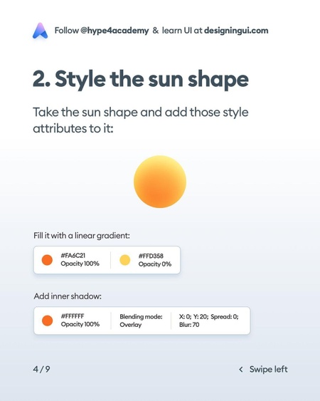 Create glass weather icon in five steps